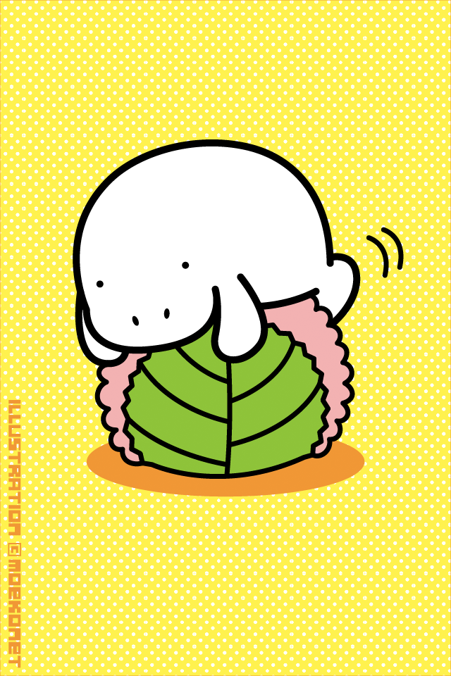 動物イラスト No 3 桜餅の葉を食べない選択 イラスト制作moekonet